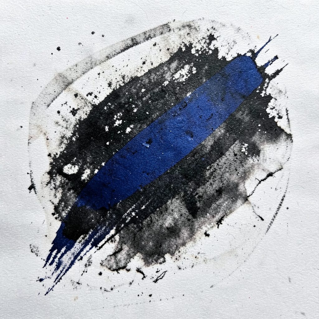 Ilustración gráfica en tonos contrastantes que evoca una composición de diseño editorial contemporáneo